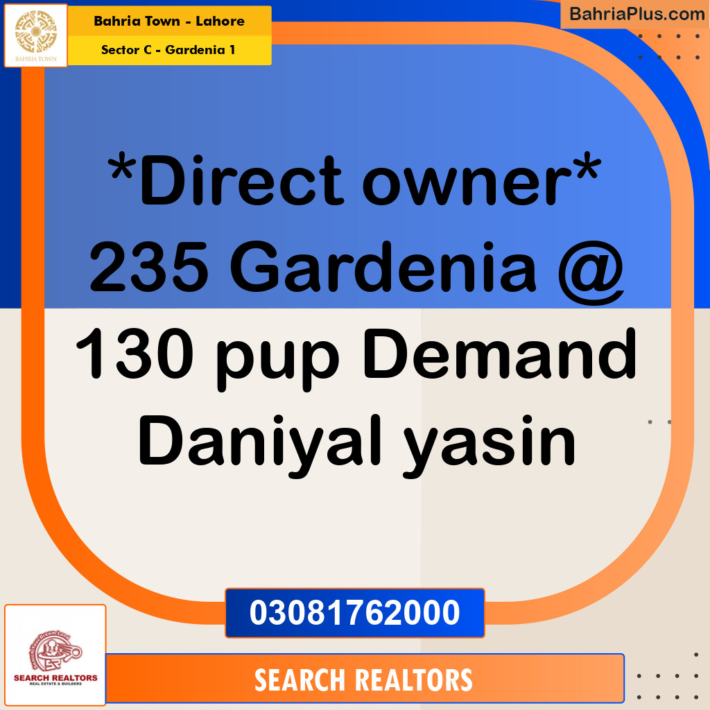 5 Marla Residential Plot for Sale in Sector C - Gardenia 1 -  Bahria Town, Lahore - (BP-291481)