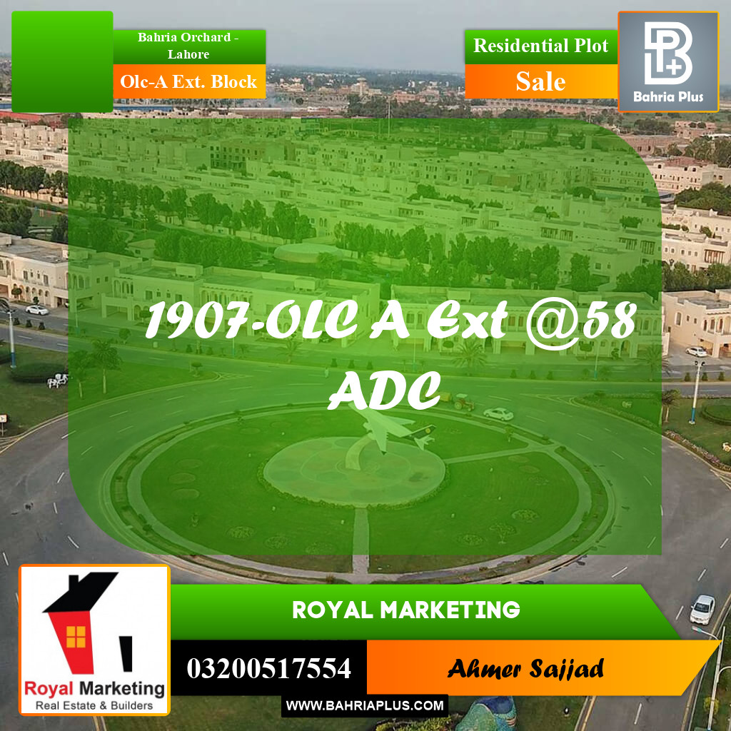 Residential Plot for Sale in OLC-A Ext. Block -  Bahria Orchard, Lahore - (BP-291495)