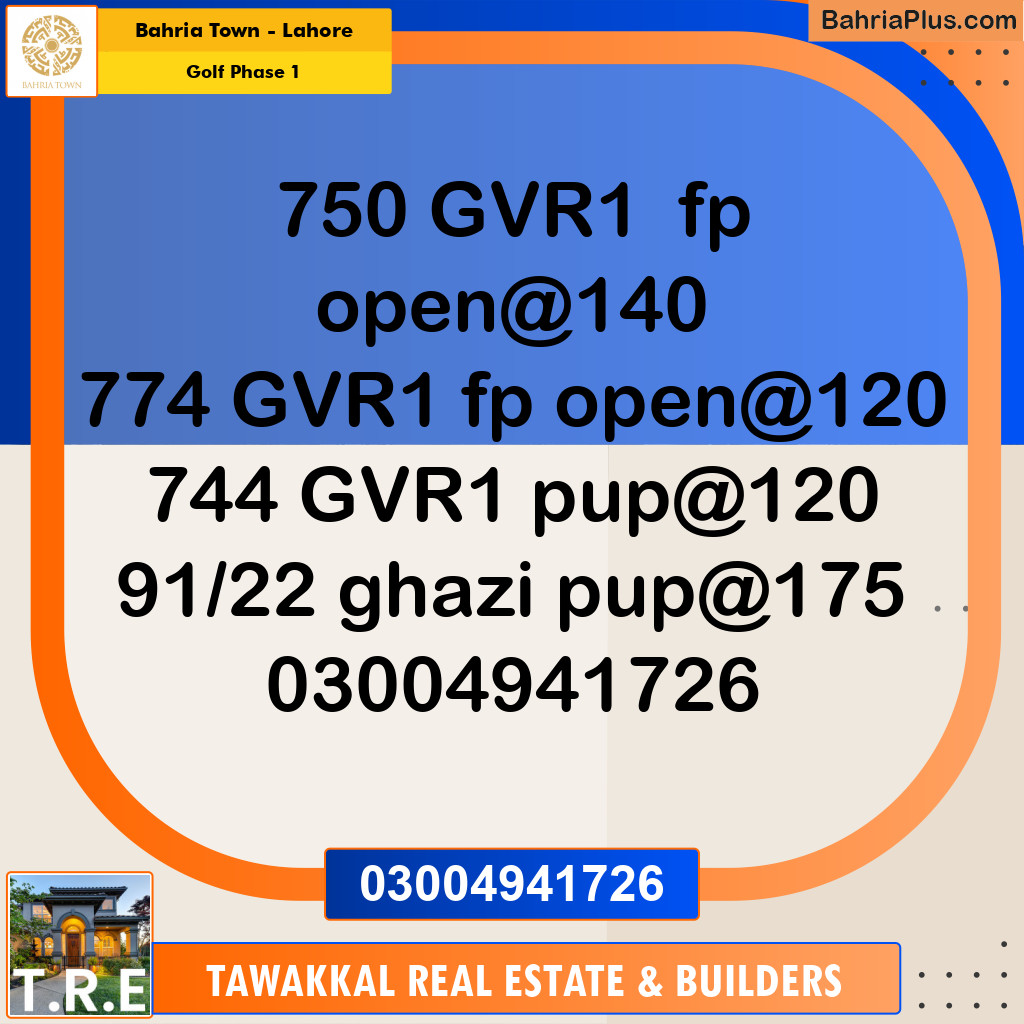 10 Marla Residential Plot for Sale in Golf Phase 1 -  Bahria Town, Lahore - (BP-291512)