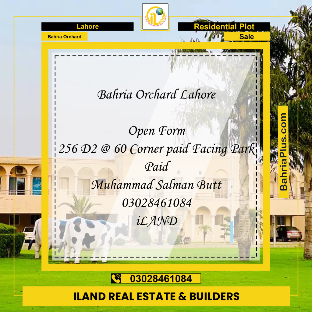 8 Marla Residential Plot for Sale in Bahria Orchard, Lahore - (BP-291720)