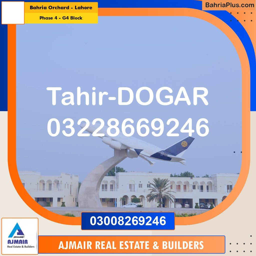 10 Marla Residential Plot for Sale in Phase 4 - G4 Block -  Bahria Orchard, Lahore - (BP-291784)