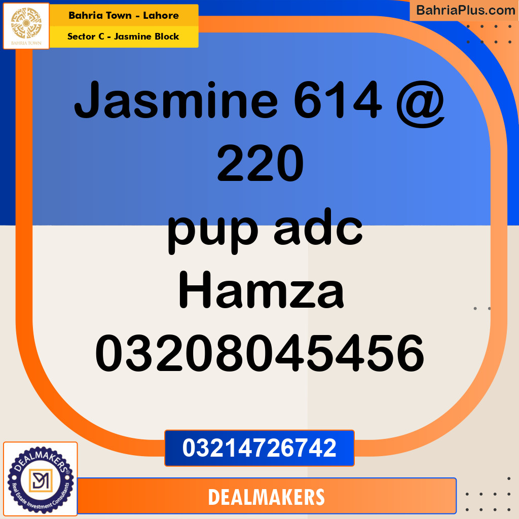 10 Marla Residential Plot for Sale in Sector C - Jasmine Block -  Bahria Town, Lahore - (BP-291838)