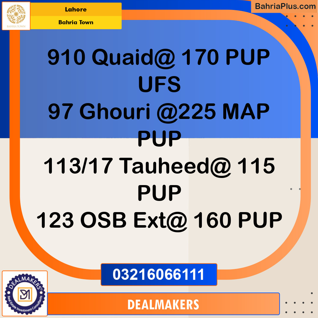 Residential Plot for Sale in Bahria Town, Lahore - (BP-291897)