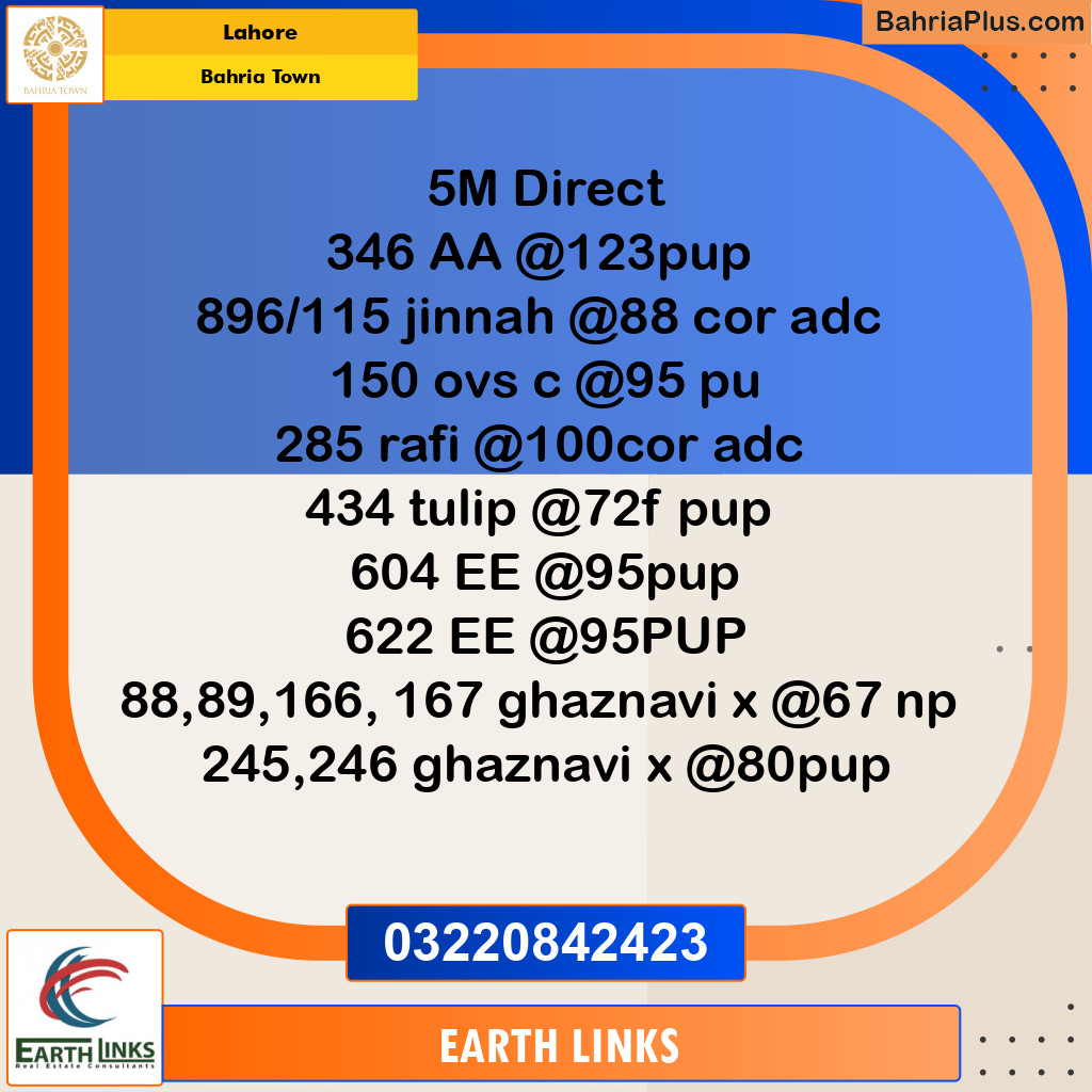 Residential Plot for Sale in Bahria Town, Lahore - (BP-291996)