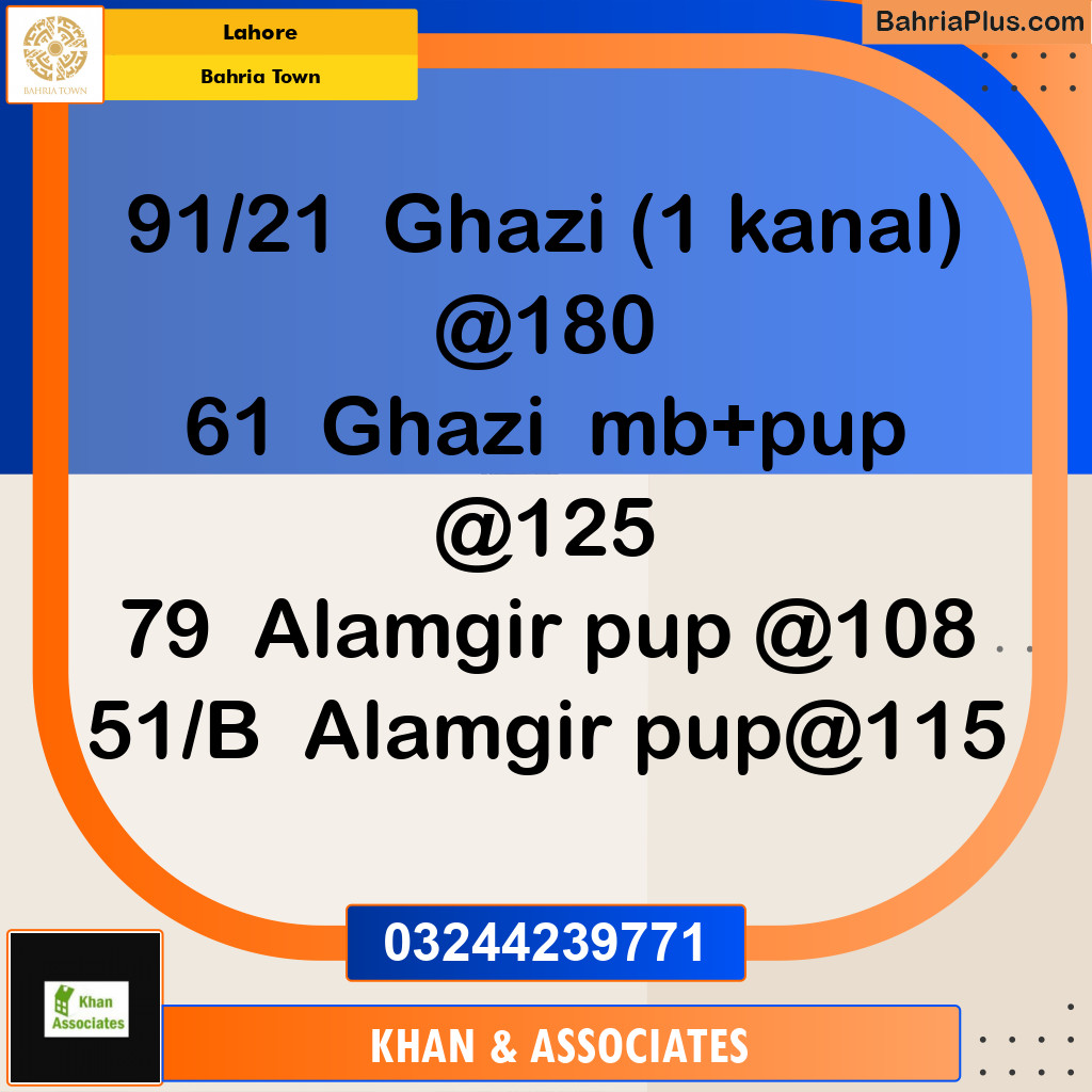 Residential Plot for Sale in Bahria Town, Lahore - (BP-292192)