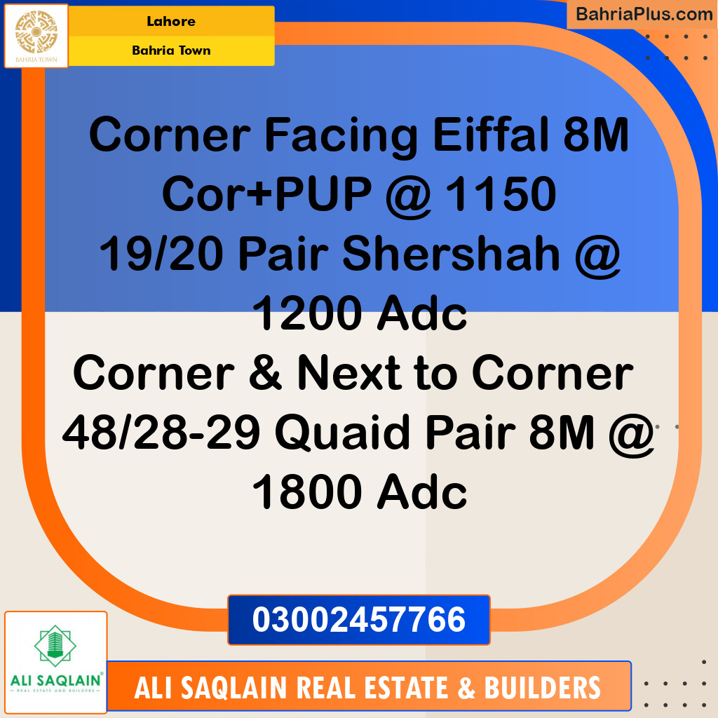 Commercial Plot for Sale in Bahria Town, Lahore - (BP-292325)