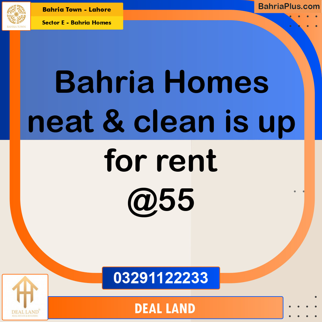 7 Marla Residential House for Rent in Sector E - Bahria Homes -  Bahria Town, Lahore - (BP-292371)