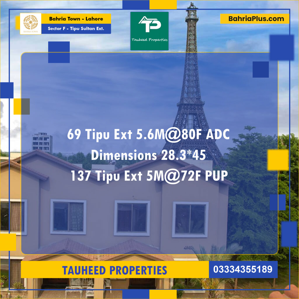 5 Marla Residential Plot for Sale in Sector F - Tipu Sultan Ext. -  Bahria Town, Lahore - (BP-292386)