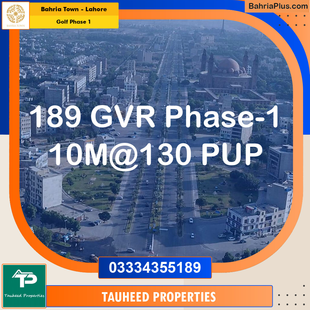 10 Marla Residential Plot for Sale in Golf Phase 1 -  Bahria Town, Lahore - (BP-292389)