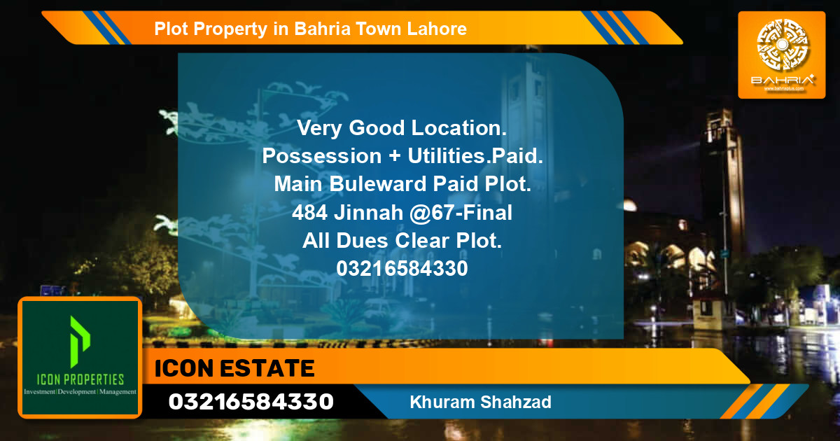 Residential Plot for Sale in Bahria Town, Lahore - (BP-29243)