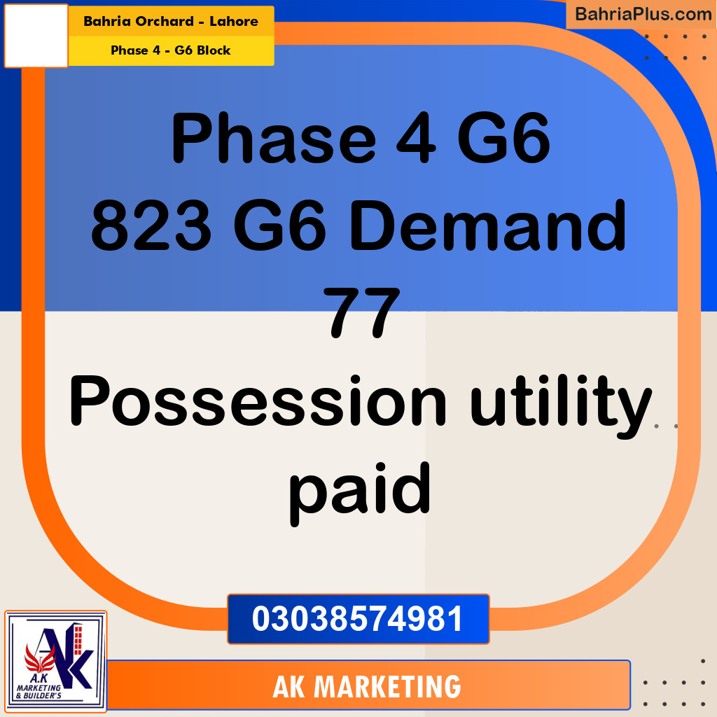 10 Marla Residential Plot for Sale in Phase 4 - G6 Block -  Bahria Orchard, Lahore - (BP-292451)