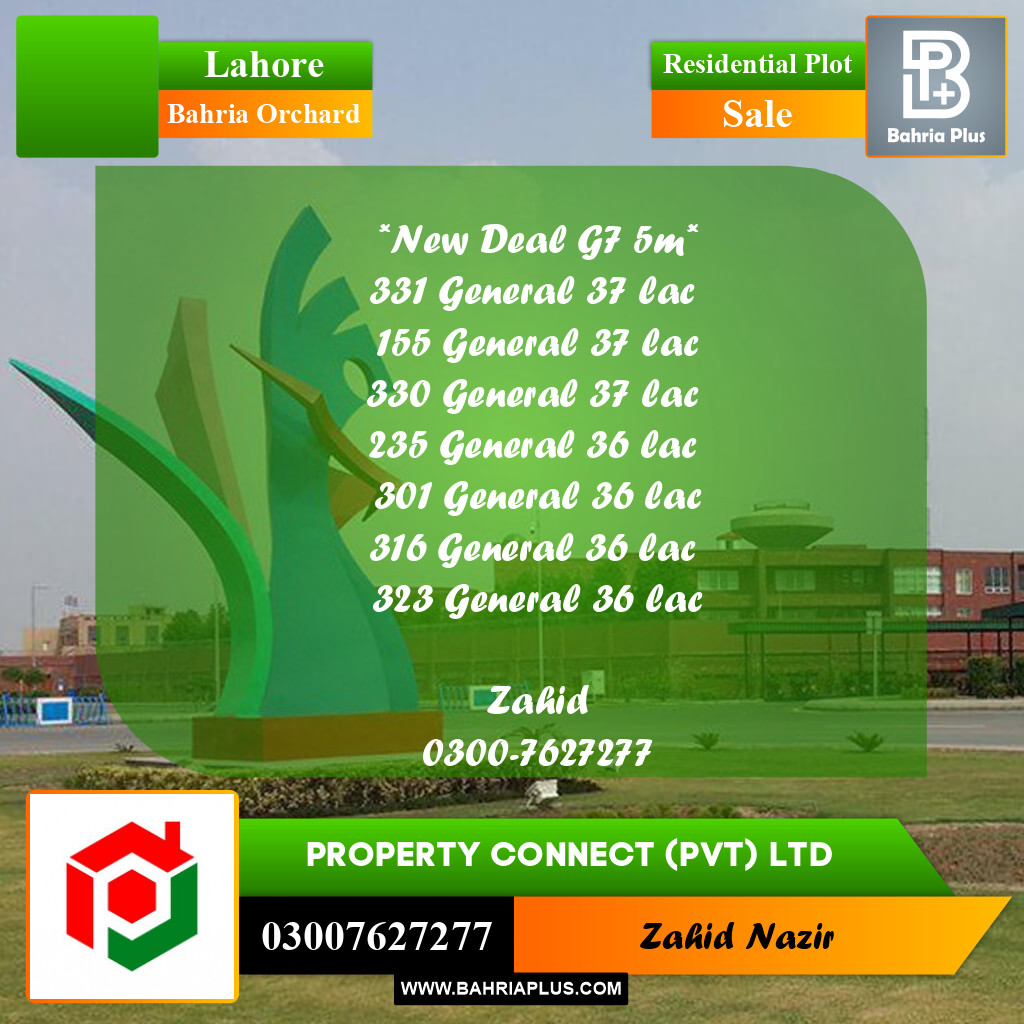 Residential Plot for Sale in Bahria Orchard, Lahore - (BP-292459)