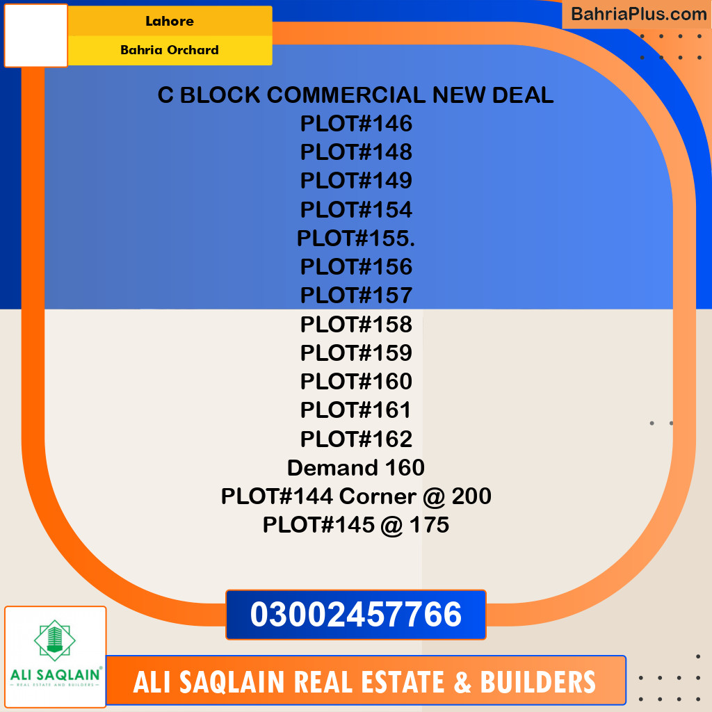 Commercial Plot for Sale in Bahria Orchard, Lahore - (BP-292475)