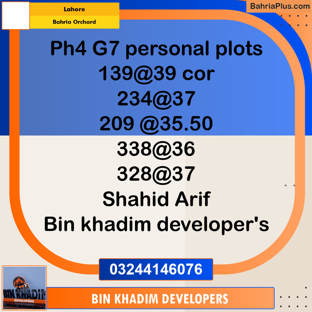 Residential Plot for Sale in Bahria Orchard, Lahore - (BP-292573)