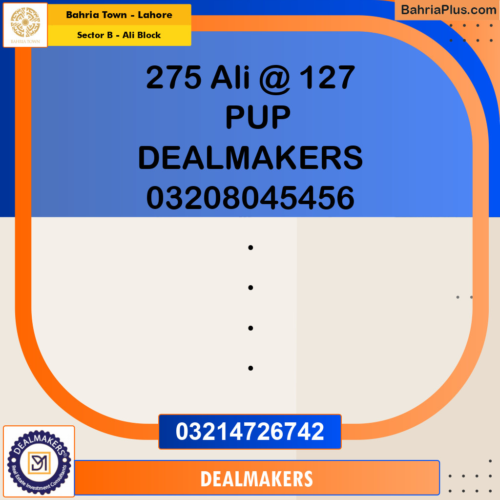 5 Marla Residential Plot for Sale in Sector B - Ali Block -  Bahria Town, Lahore - (BP-292634)