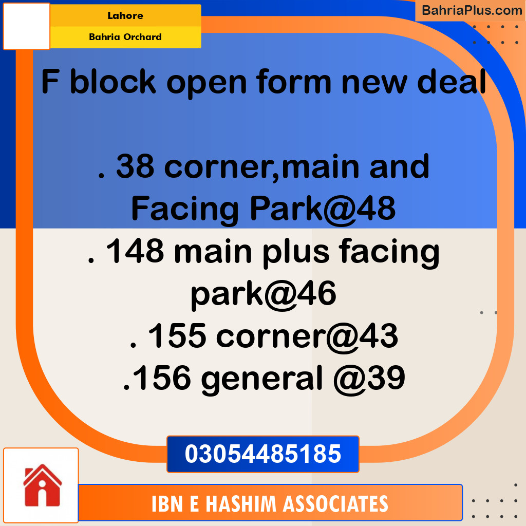 Residential Plot for Sale in Bahria Orchard, Lahore - (BP-292732)