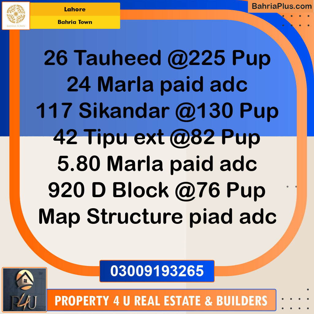 10 Marla Residential Plot for Sale in Bahria Town, Lahore - (BP-292740)