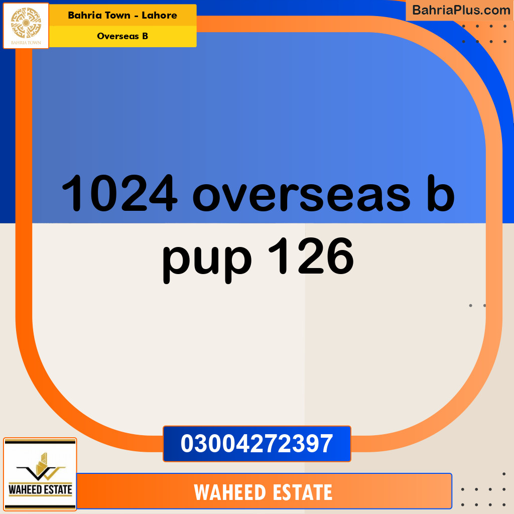 10 Marla Residential Plot for Sale in Overseas B -  Bahria Town, Lahore - (BP-292852)