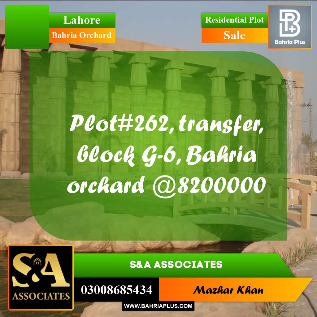 10 Marla Residential Plot for Sale in Bahria Orchard, Lahore - (BP-292879)
