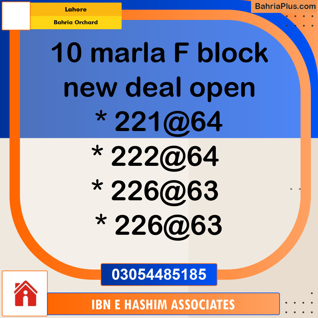 Residential Plot for Sale in Bahria Orchard, Lahore - (BP-293010)