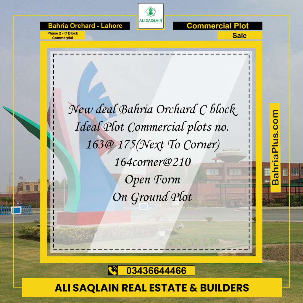 4 Marla Commercial Plot for Sale in Phase 2 - C Block Commercial -  Bahria Orchard, Lahore - (BP-293051)