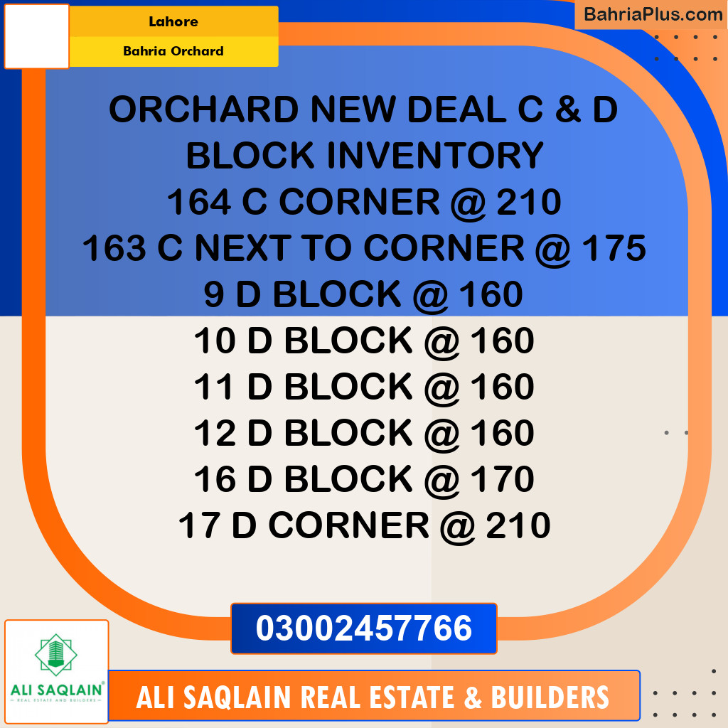 Commercial Plot for Sale in Bahria Orchard, Lahore - (BP-293061)