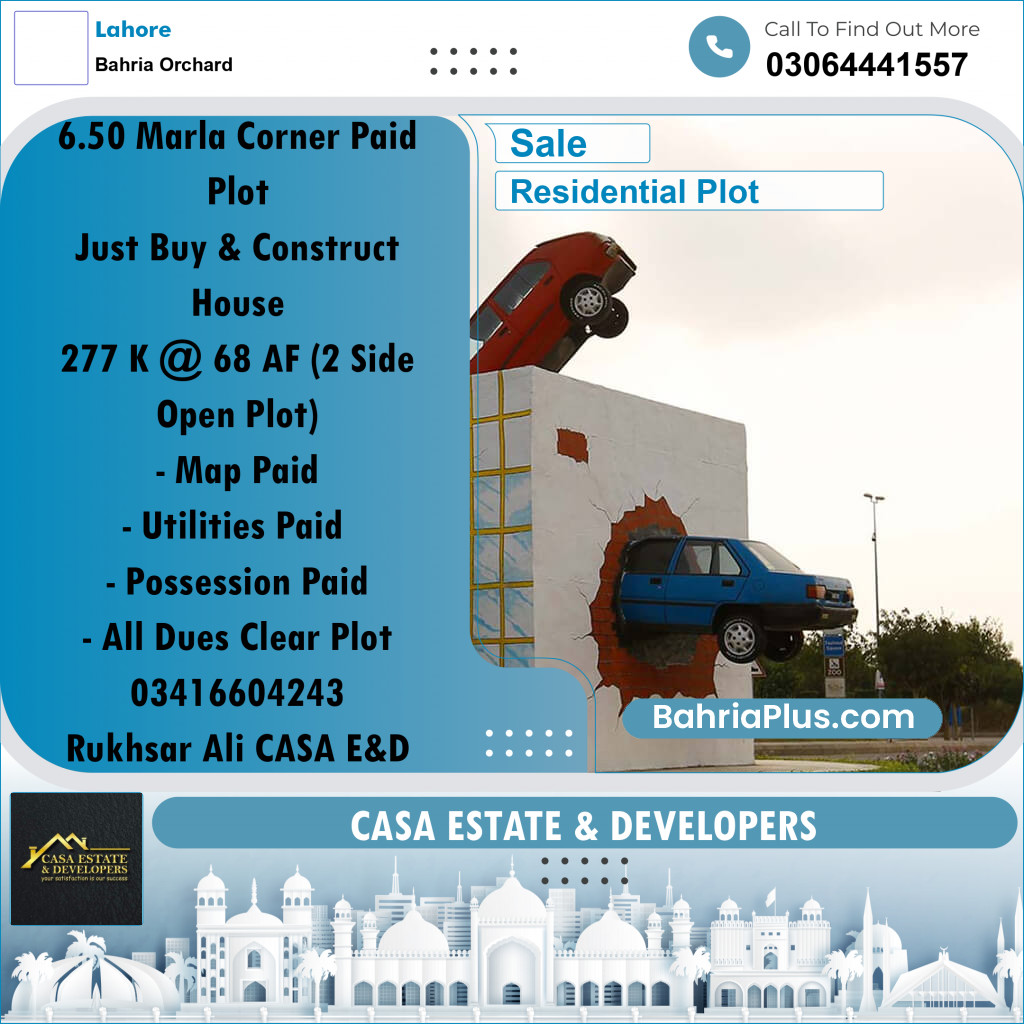 Residential Plot for Sale in Bahria Orchard, Lahore - (BP-293085)