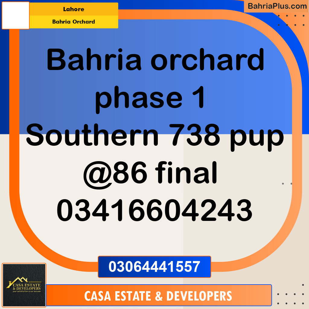6.5 Marla Residential Plot for Sale in Bahria Orchard, Lahore - (BP-293089)