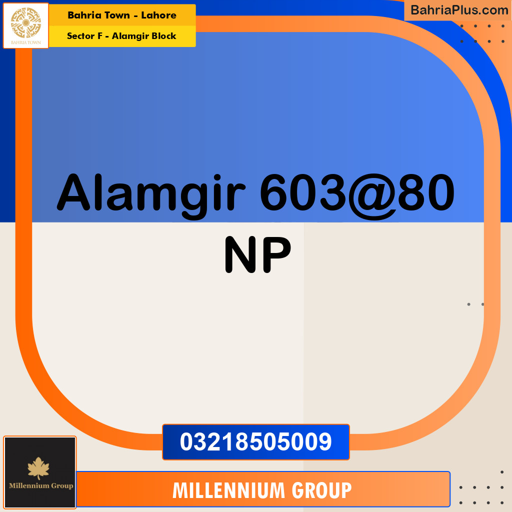 10 Marla Residential Plot for Sale in Sector F - Alamgir Block -  Bahria Town, Lahore - (BP-293391)
