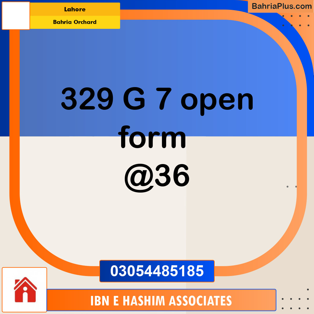 Residential Plot for Sale in Bahria Orchard, Lahore - (BP-293493)