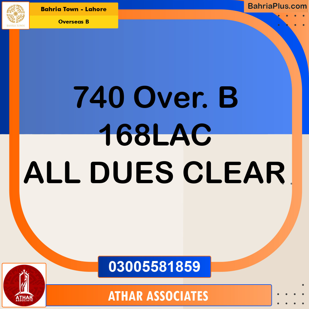 10 Marla Residential Plot for Sale in Overseas B -  Bahria Town, Lahore - (BP-293527)