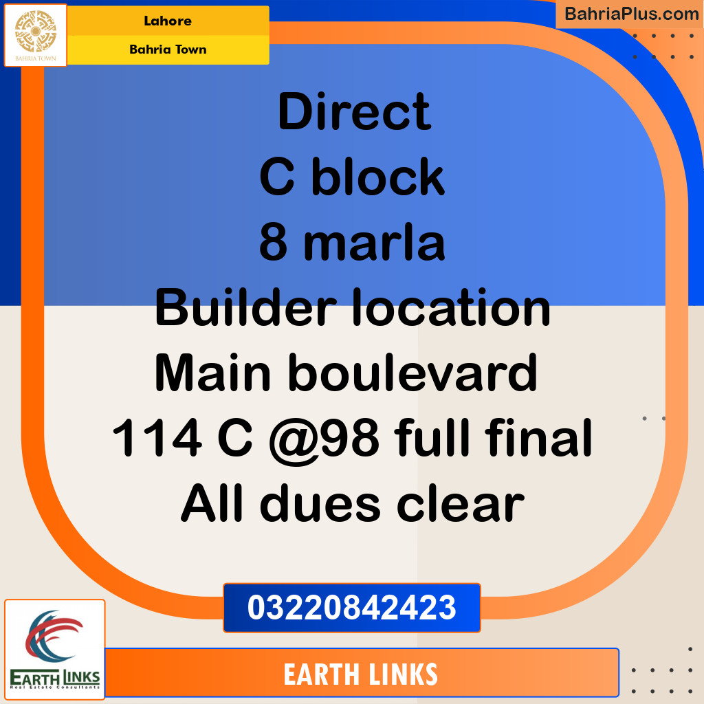 Residential Plot for Sale in Bahria Town, Lahore - (BP-293530)