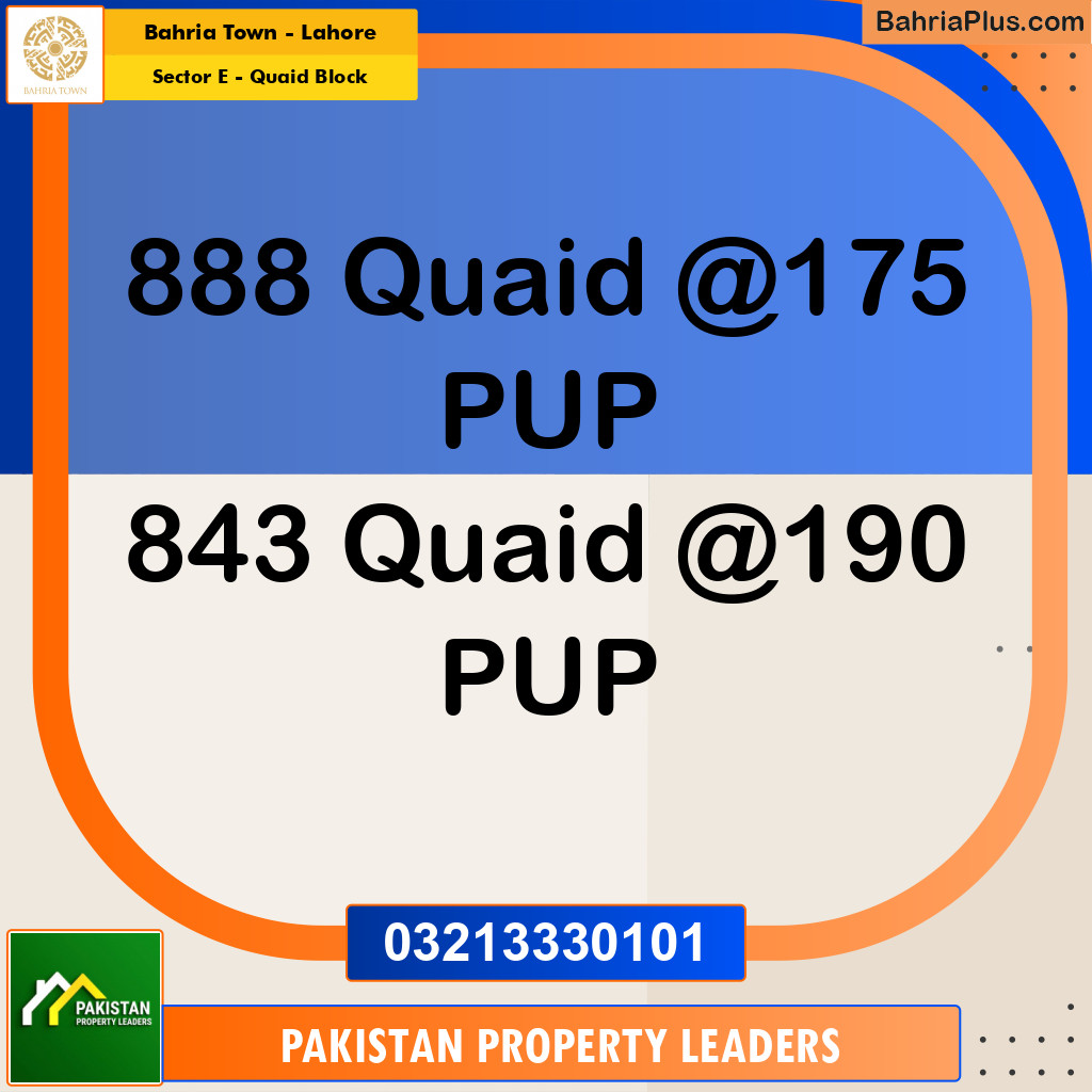 10 Marla Residential Plot for Sale in Sector E - Quaid Block -  Bahria Town, Lahore - (BP-293574)