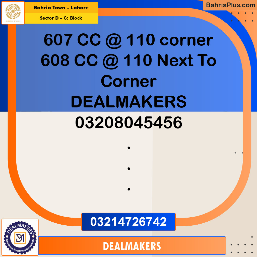5 Marla Residential Plot for Sale in Sector D - CC Block -  Bahria Town, Lahore - (BP-293728)