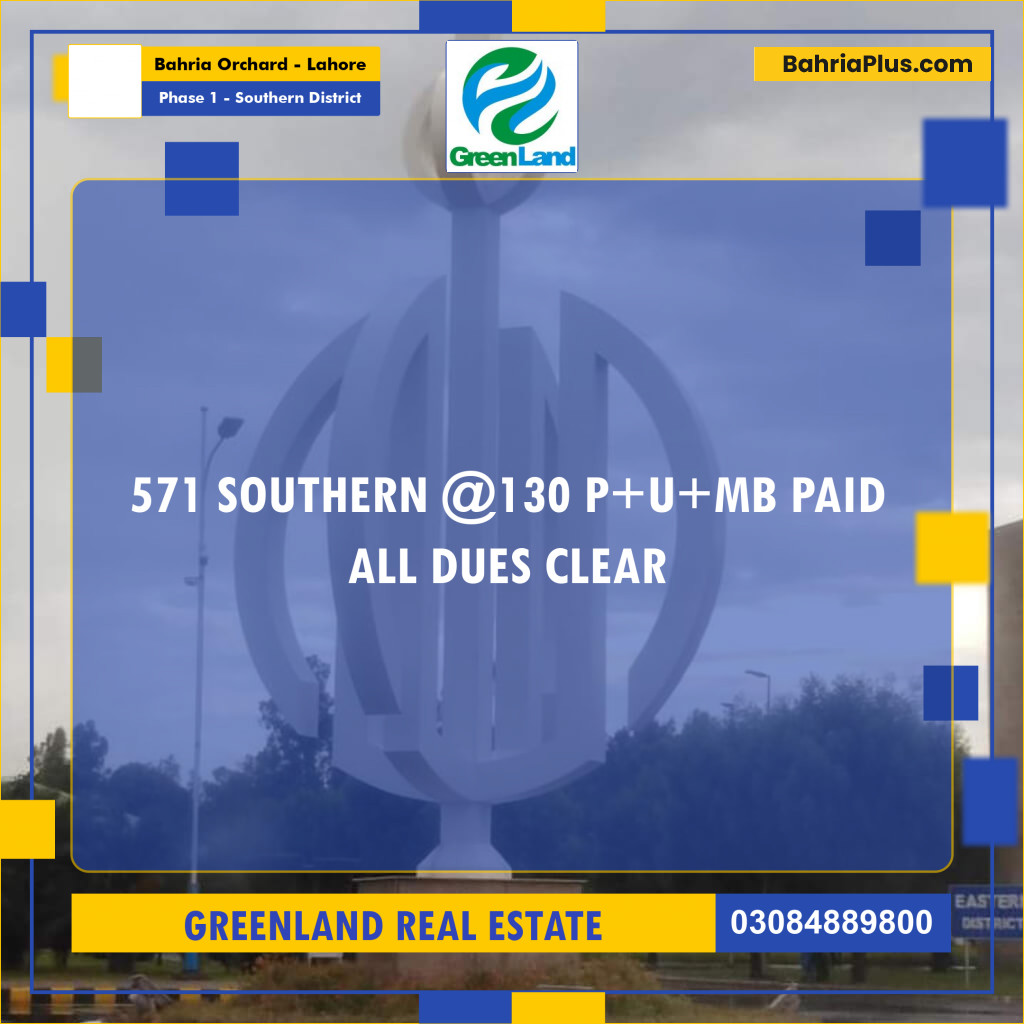 10 Marla Residential Plot for Sale in Phase 1 - Southern District -  Bahria Orchard, Lahore - (BP-293746)