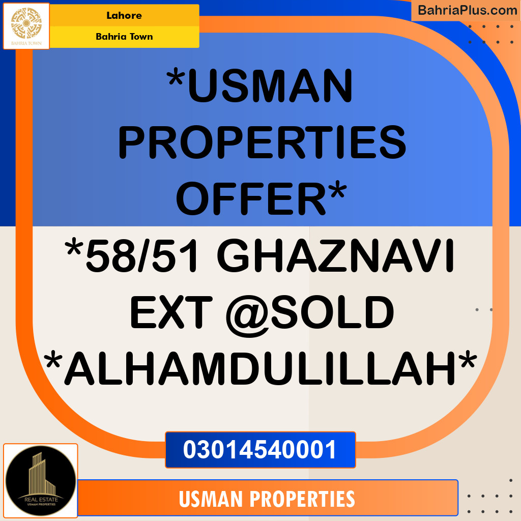 Residential Plot for Sale in Bahria Town, Lahore - (BP-293790)