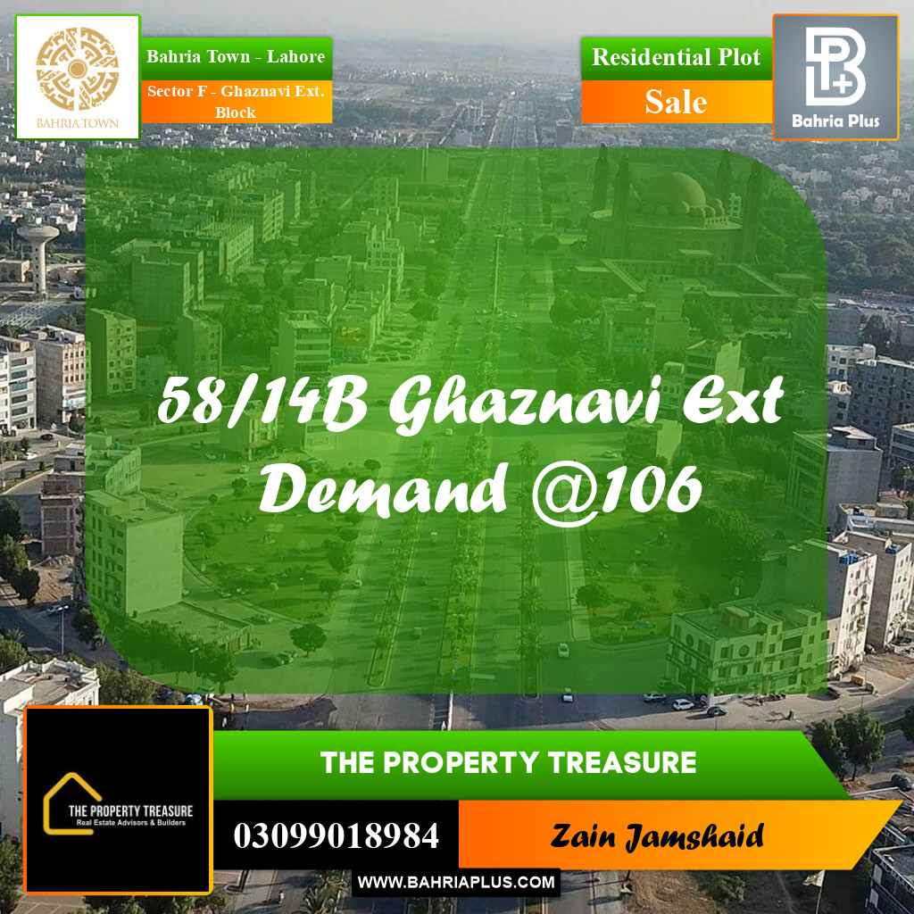 10 Marla Residential Plot for Sale in Sector F - Ghaznavi Ext. Block -  Bahria Town, Lahore - (BP-293857)
