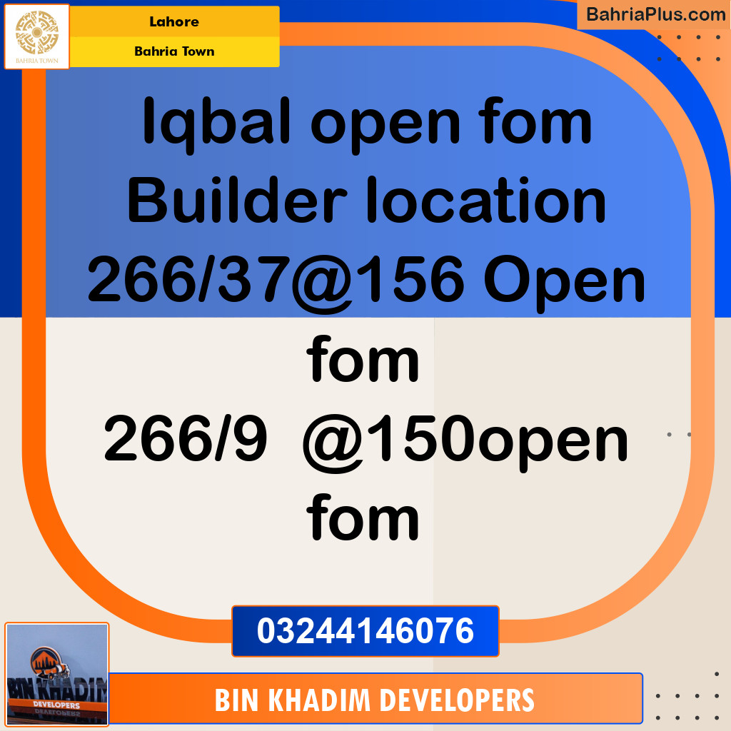 Residential Plot for Sale in Bahria Town, Lahore - (BP-293870)