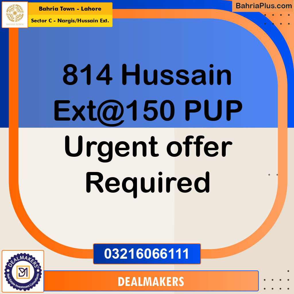 1 Kanal Residential Plot for Sale in Sector C - Nargis/Hussain Ext. -  Bahria Town, Lahore - (BP-293893)