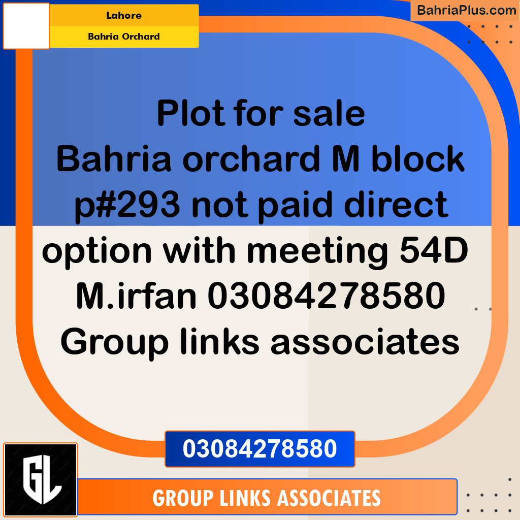Residential Plot for Sale in Bahria Orchard, Lahore - (BP-294067)