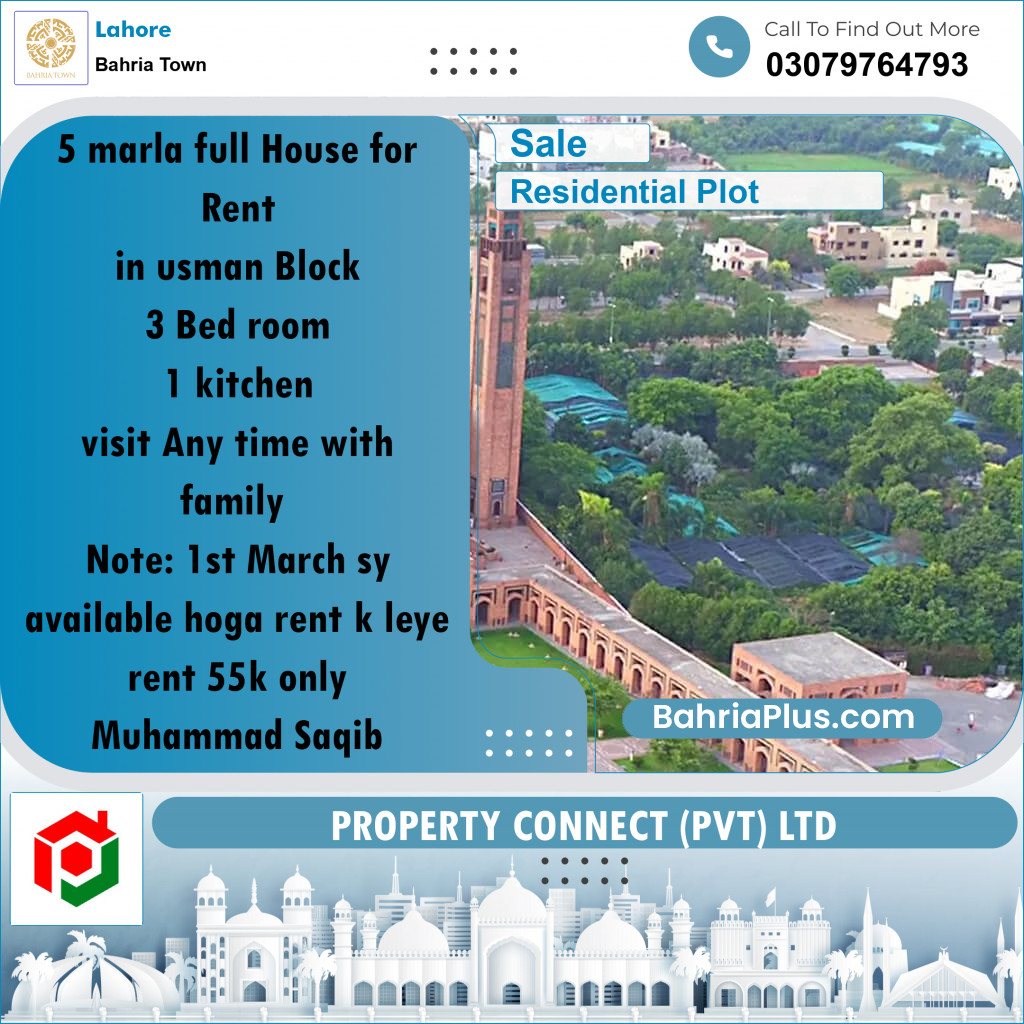 Residential Plot for Sale in Bahria Town, Lahore - (BP-294144)