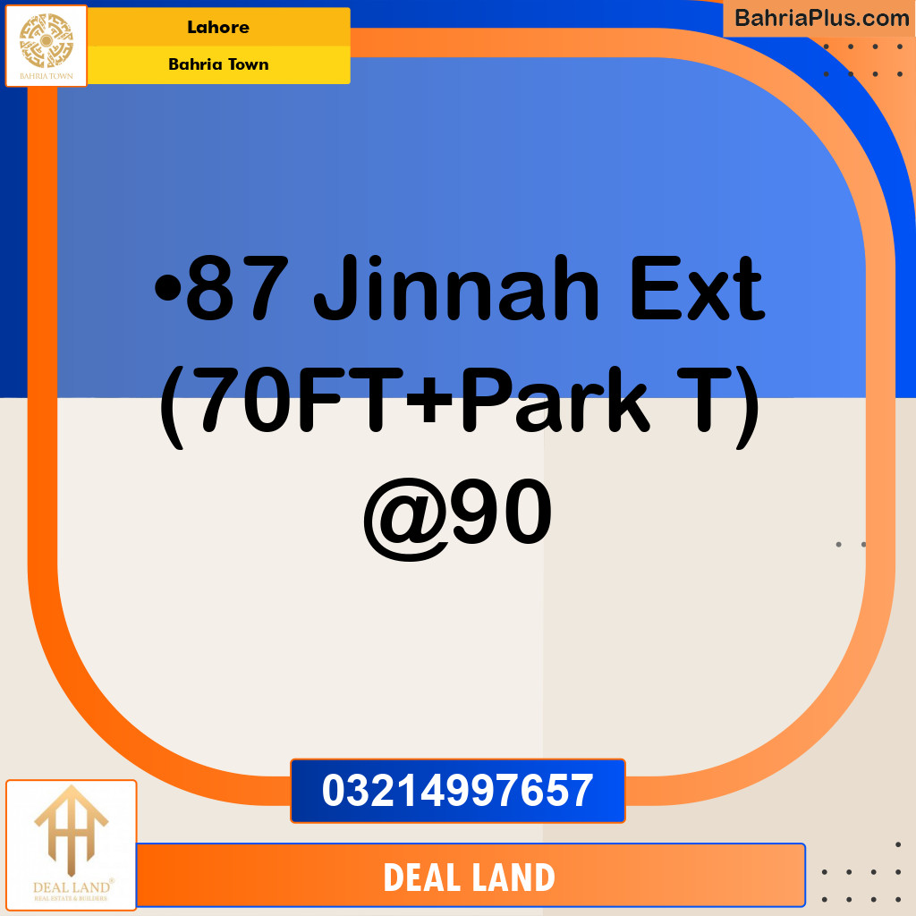 Residential Plot for Sale in Bahria Town, Lahore - (BP-294268)