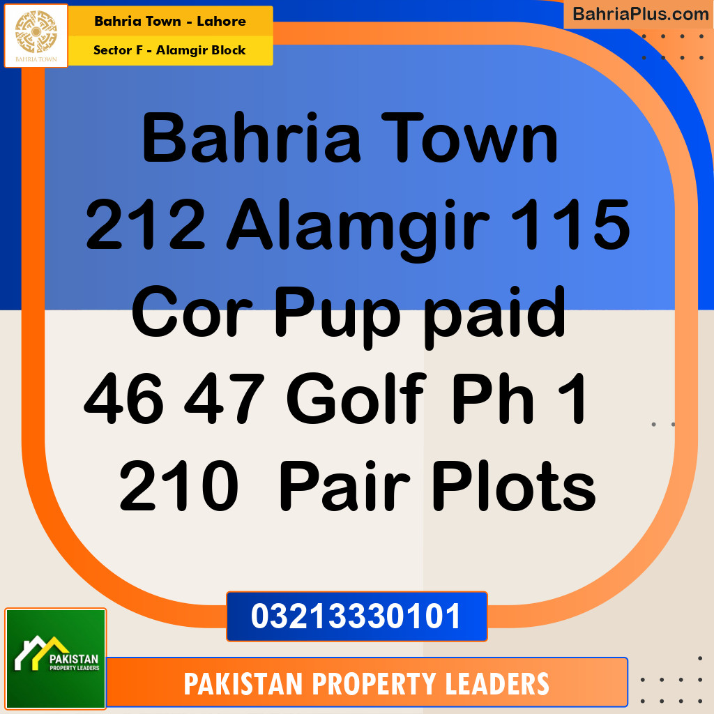 10 Marla Residential Plot for Sale in Sector F - Alamgir Block -  Bahria Town, Lahore - (BP-294568)