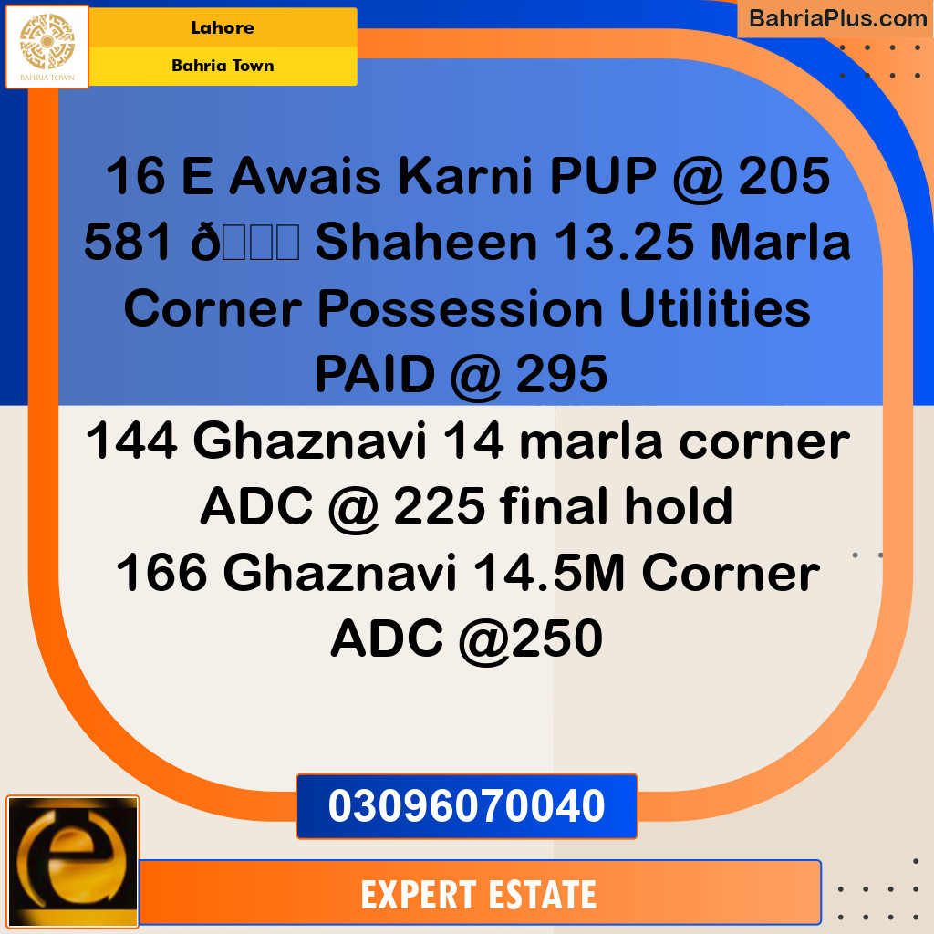 10 Marla Residential Plot for Sale in Bahria Town, Lahore - (BP-294607)