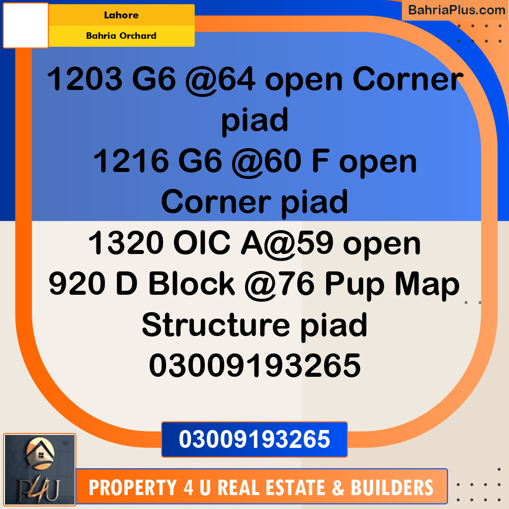 10 Marla Residential Plot for Sale in Bahria Orchard, Lahore - (BP-294656)