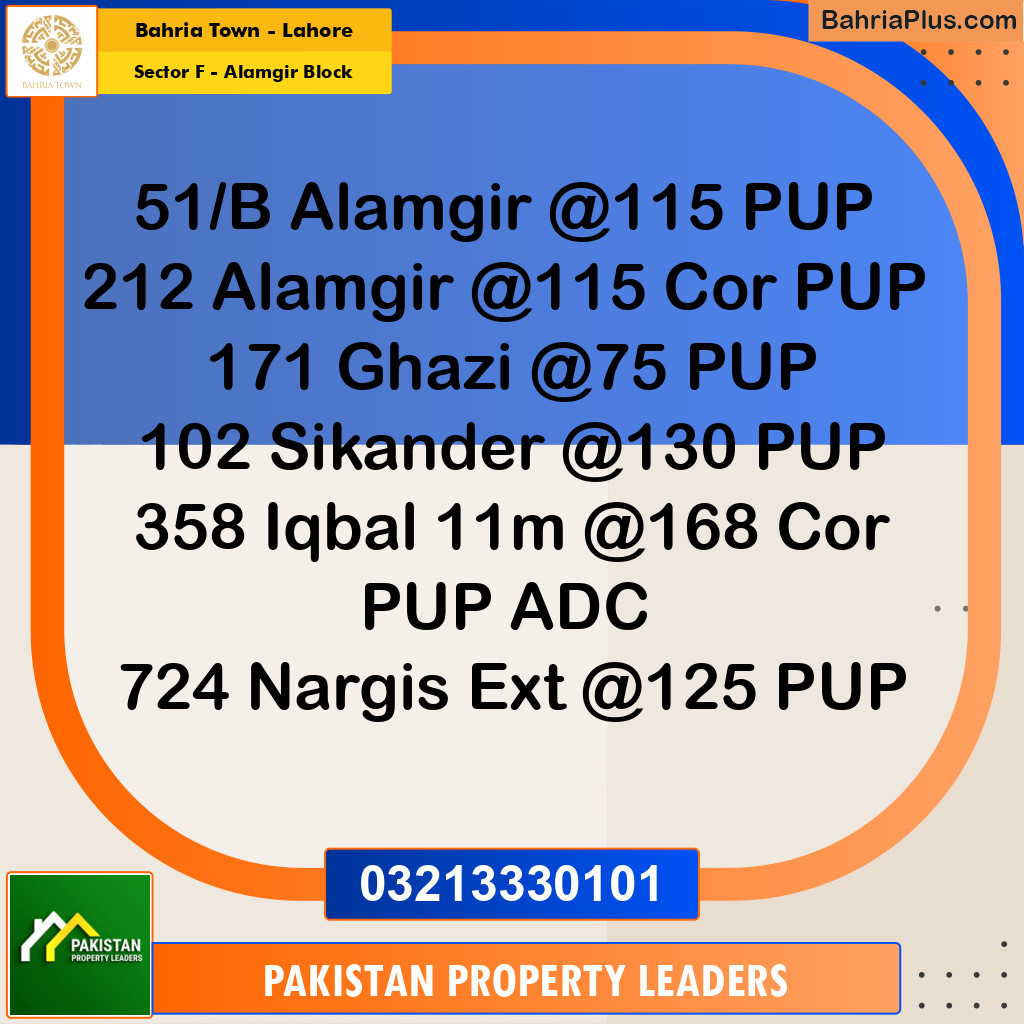 10 Marla Residential Plot for Sale in Sector F - Alamgir Block -  Bahria Town, Lahore - (BP-294716)