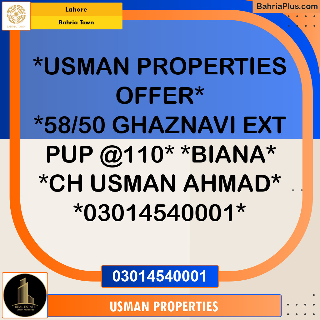 Residential Plot for Sale in Bahria Town, Lahore - (BP-294755)