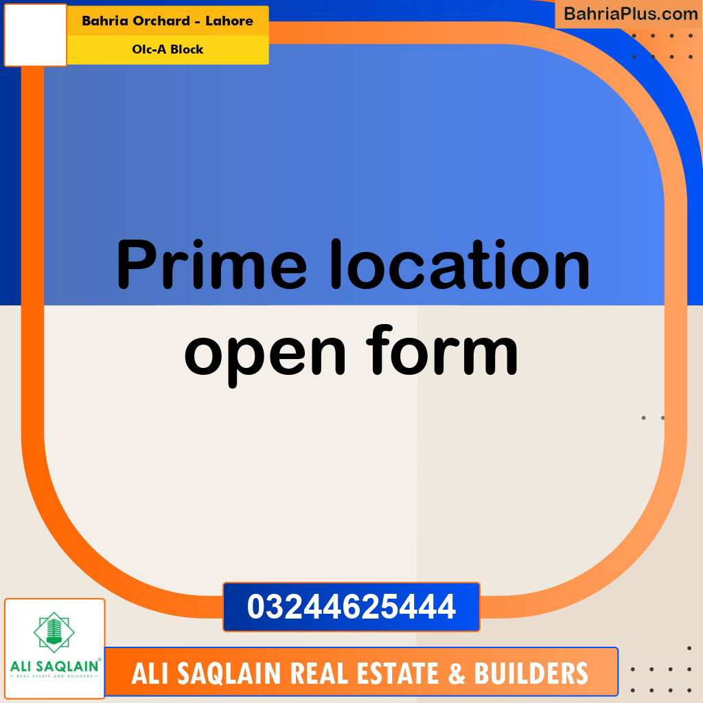 5 Marla Residential Plot for Sale in OLC-A Block -  Bahria Orchard, Lahore - (BP-294786)