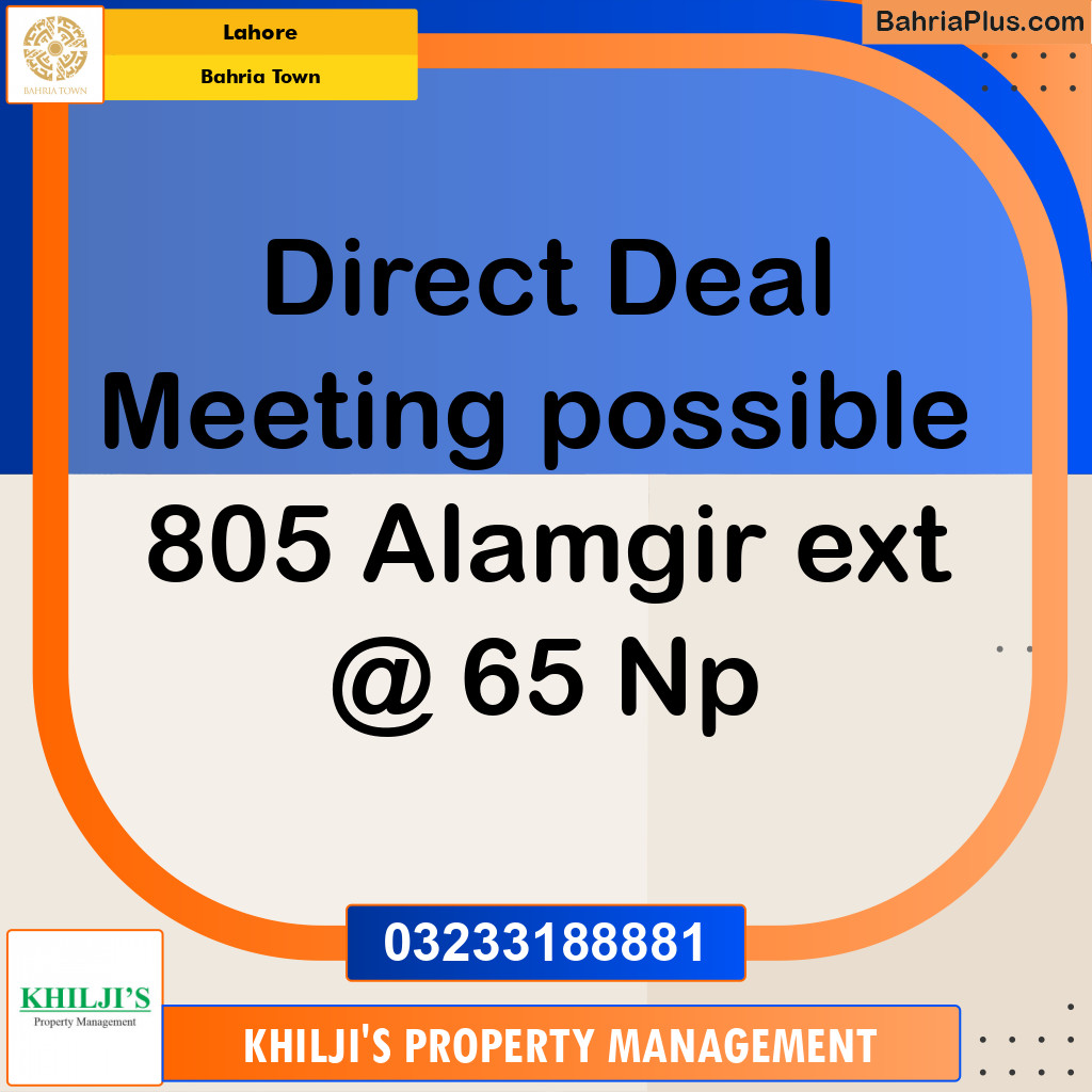 Residential Plot for Sale in Bahria Town, Lahore - (BP-294892)