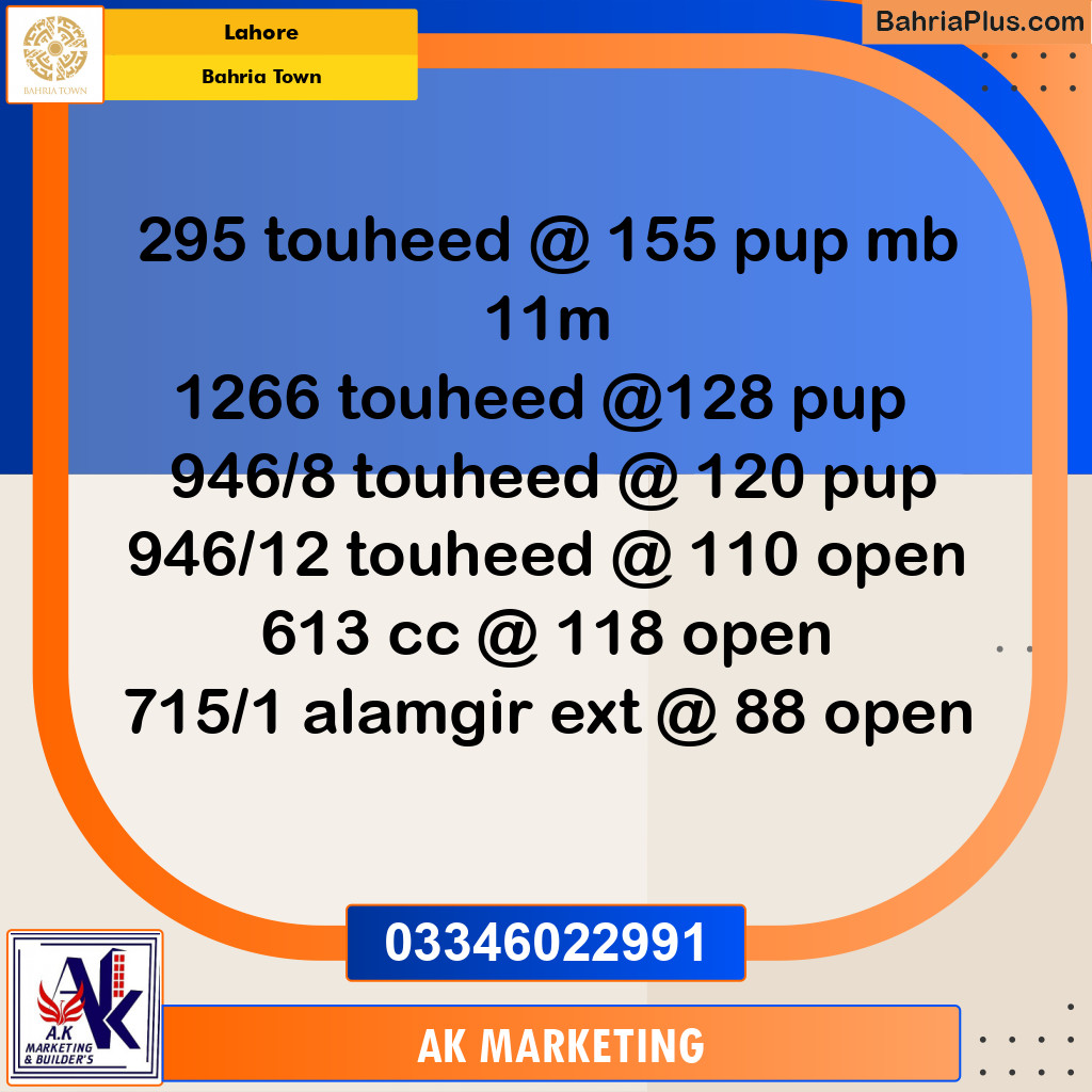 10 Marla Residential Plot for Sale in Bahria Town, Lahore - (BP-294975)